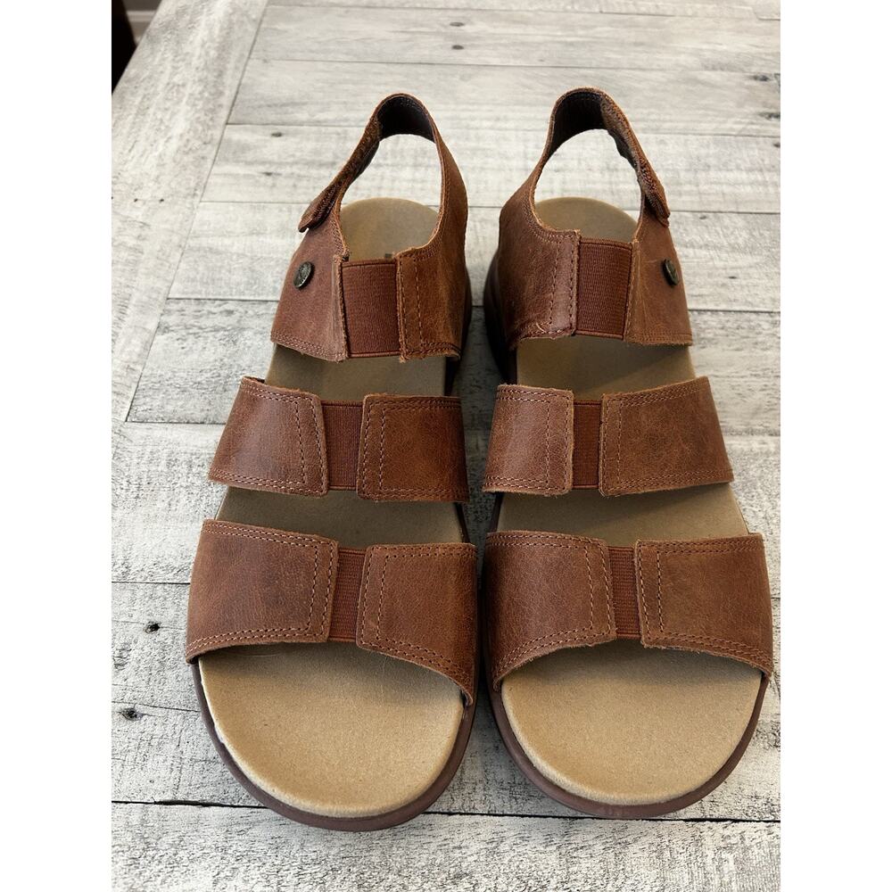 KURU sandals Women’s 11 Coda Muse Cognac Brown Leather Strappy Comfortable